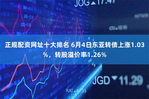 正规配资网址十大排名 6月4日东亚转债上涨1.03%，转股溢价率1.26%